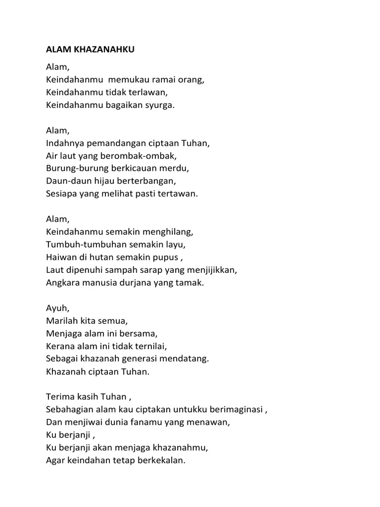 Sajak Alam Sekitar