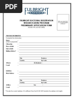 Fulbright DDR Application Form