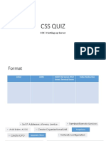 CSS Server Setup Quiz