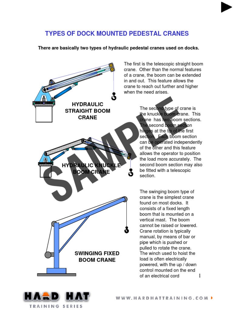 Vessel Pedestal Crane Student Manual Crane (Machine) Bearing (Mechanical)