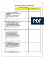 Cuestionario de Evaluacion de Control Interno