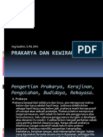 Pengertian PRAKARYA-Kerajinan, DLL