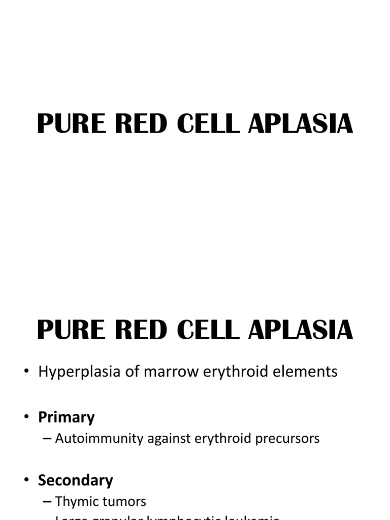 Pure Red Cell Aplasia PDF