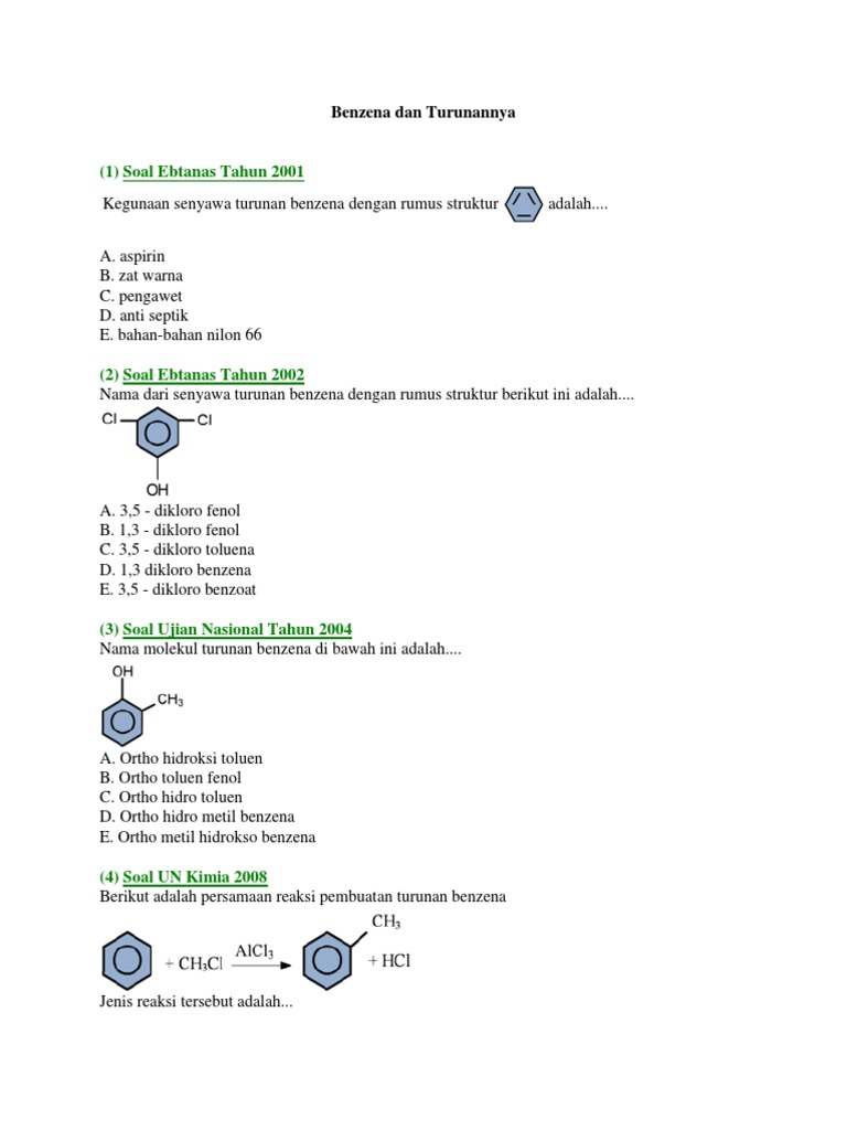 Soal Benzena