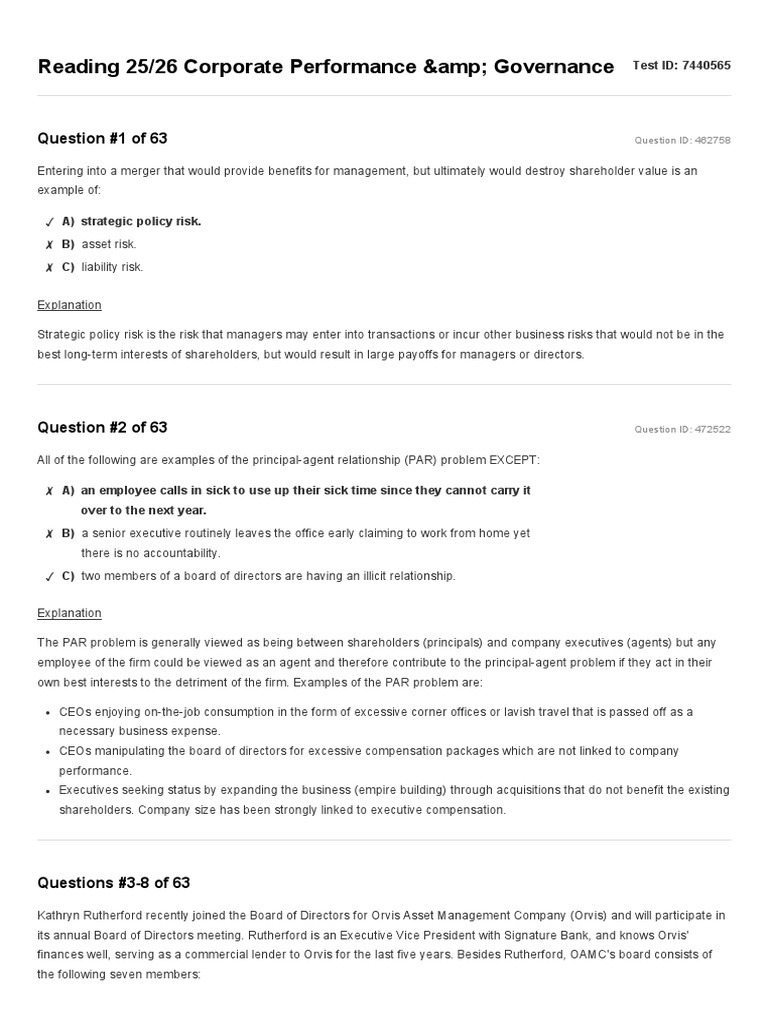 Cfa2 Questions | PDF | Corporate Governance | Capital Structure
