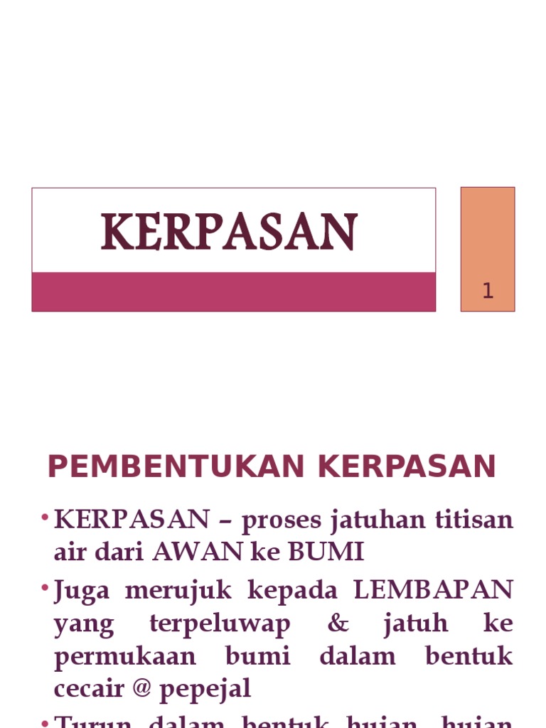 Proses dan Jenis-Jenis Kerpasan | PDF