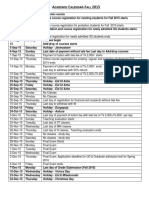 Academic Calendar-Fall 2018