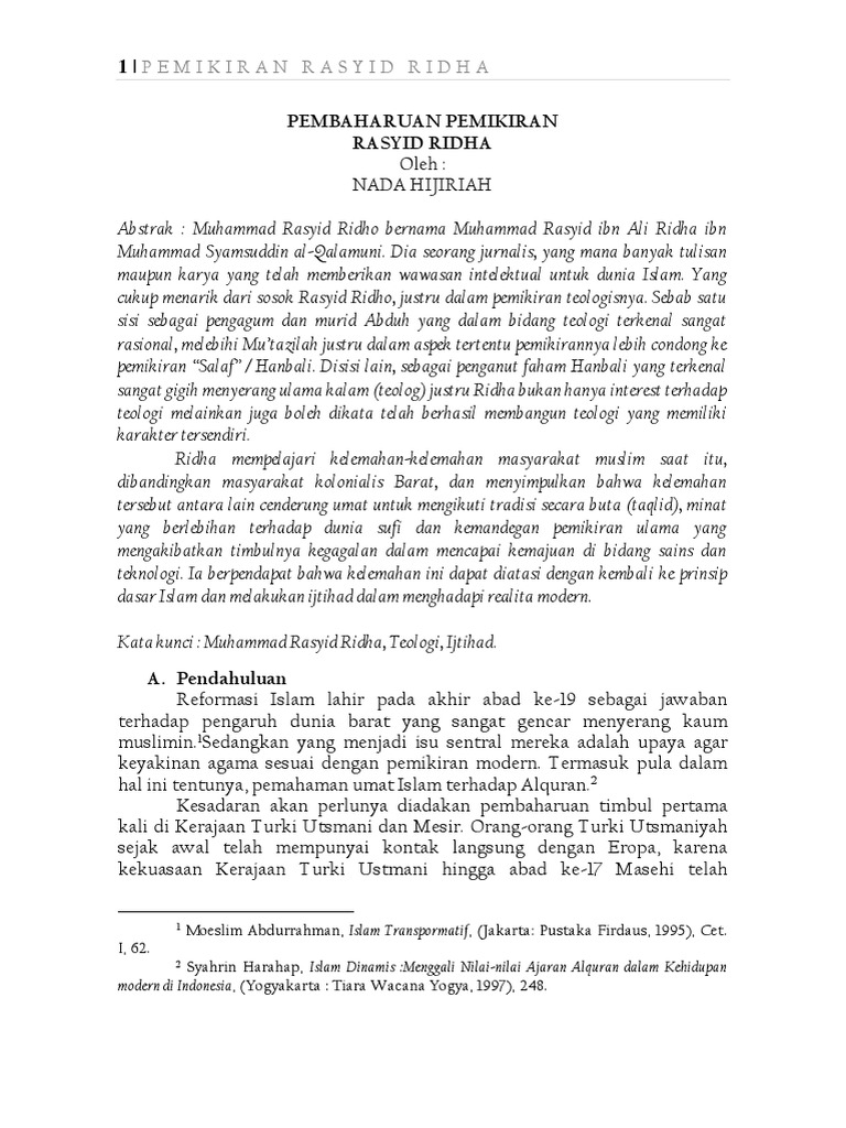Makalah Pmdi Rasyid Ridha Pdf