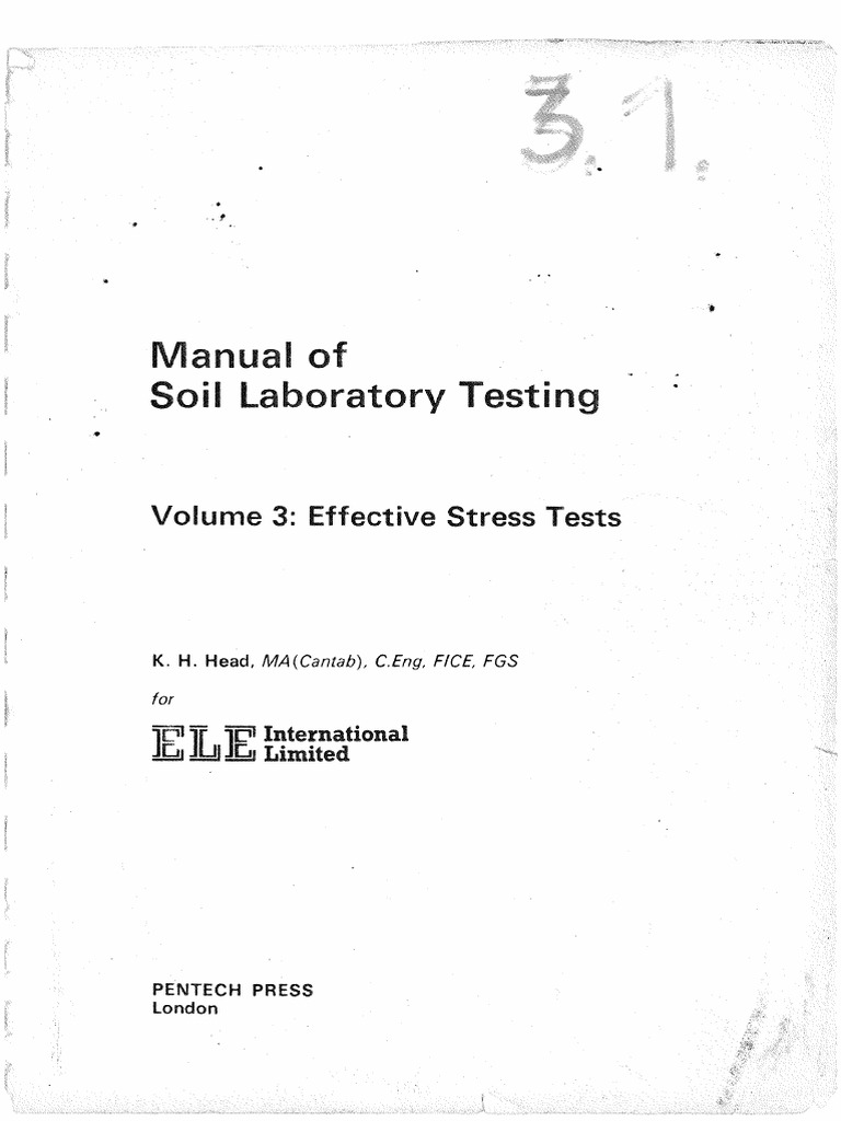 Manual of Soil Laboratory Testing 3.1 Soil Mechanics Stress