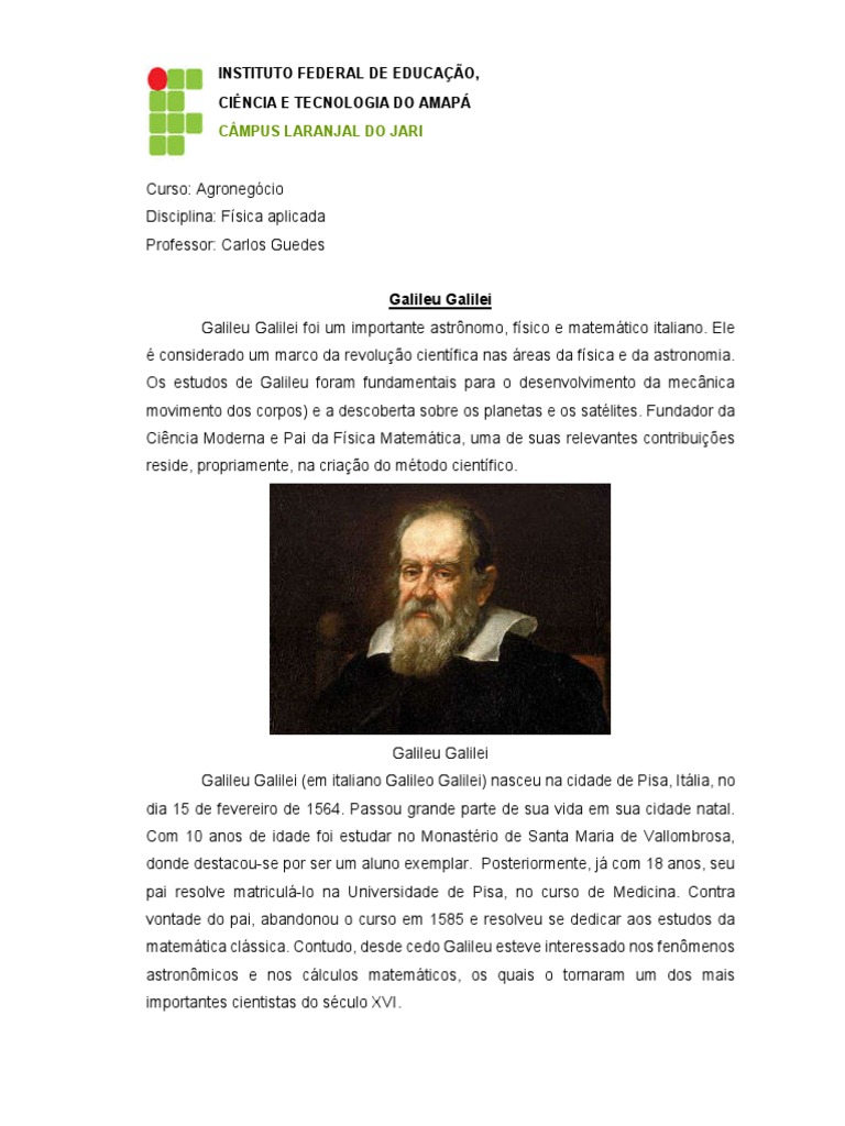 ATIVIDADE : GALILEU GALILEI - HELIOCENTRISMO/CIÊNCIA - História
