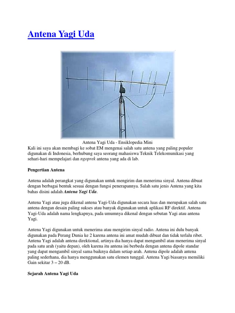 Antena Yagi Uda | PDF | Sains & Matematika | Komputer