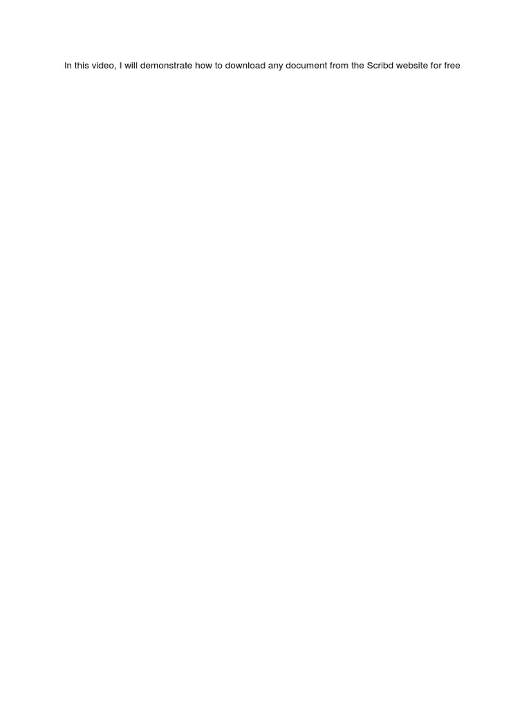 In this video i will demonstrate how to download any document from the