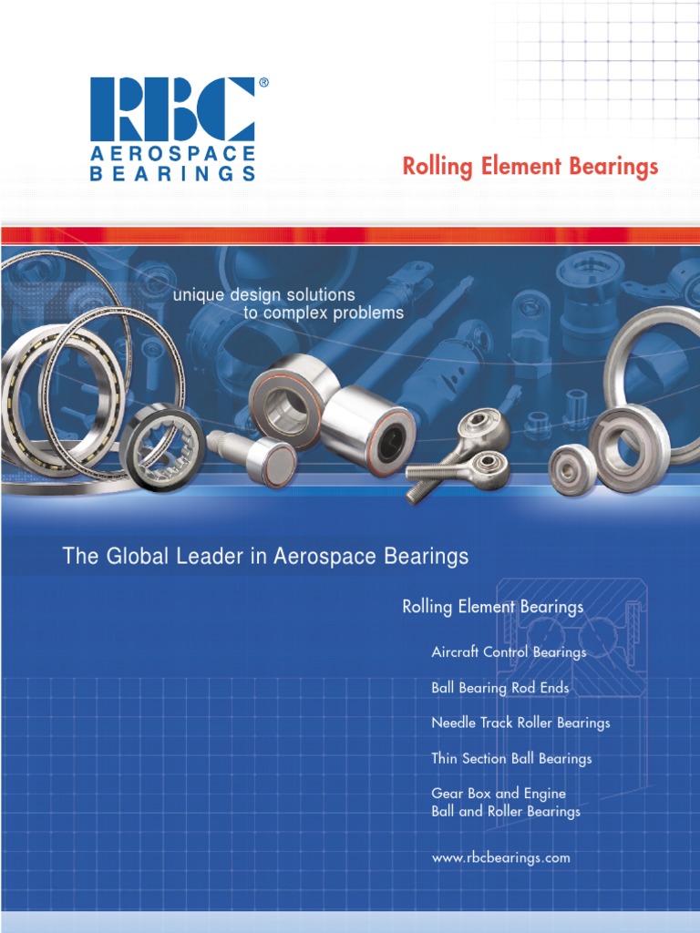 RBC Aerospace Rolling Element Bearings | PDF | Bearing (Mechanical ...