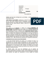 Demanda de Exoneracion de Alimentos