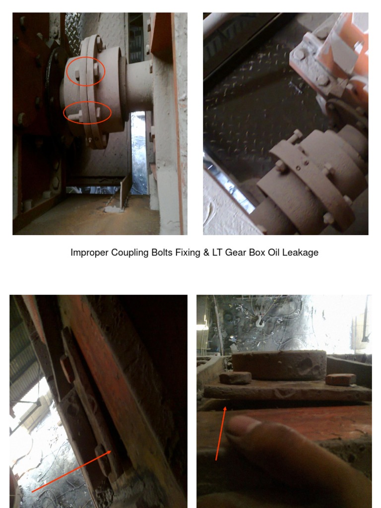 Improper Coupling Bolts Fixing & LT Gear Box Oil Leakage | PDF ...