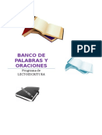 Banco de Palabras y Oraciones Por Letras Editable