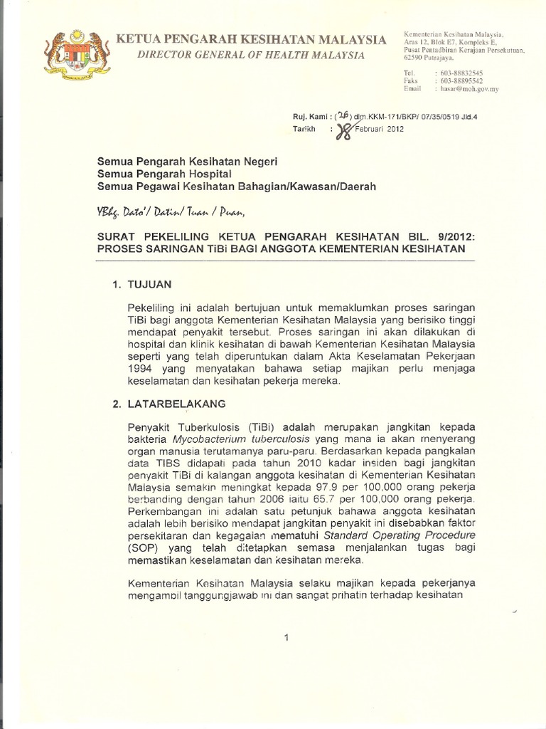 Surat Pekeliling Kebersihan Kantin Sekolah Pdf