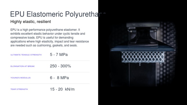 EPU Elastomeric Polyurethane: Highly Elastic, Resilient | PDF