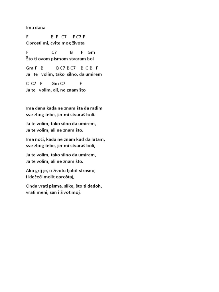 Ima Dana Akordi Pdf