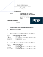 Versus: Judicial Affidavit of Queen Mother Dela Cruz