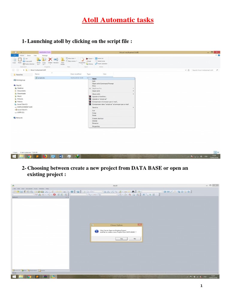 Atoll Automatic Task Workflow Guide | PDF