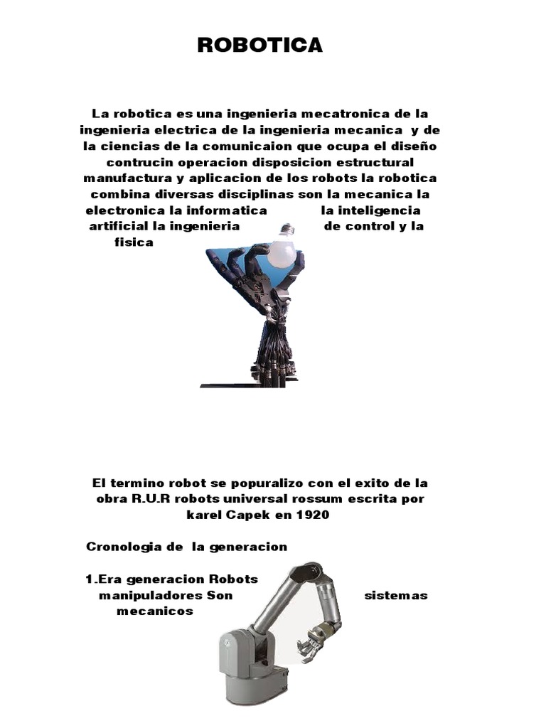 Futuro de la Robótica y Singularidad | PDF | Robótica | Robot