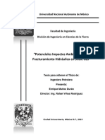 Potenciales Impactos Ambientales Del Fracturamiento Hidráulico en Shale Gas