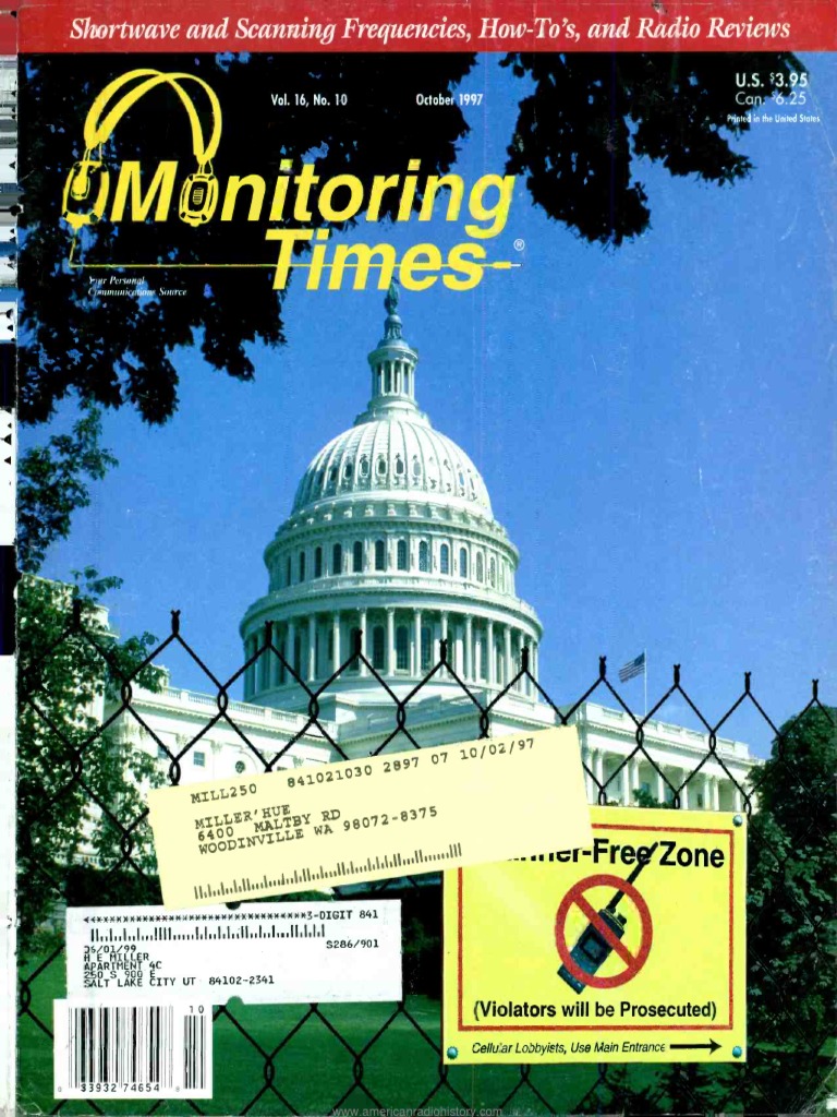Monitoring Times 1997 10 | Radio | Personal Computers - 