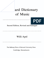 (Study) Harvard Dictionary of Music - Willi Apel