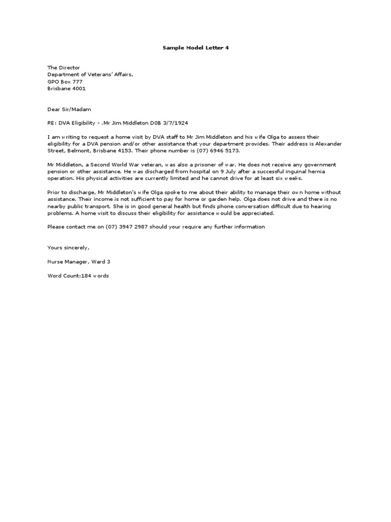 Sample Model Letter 30  PDF