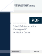 Critical Deficiencies at The Washington DC VA Medical Center