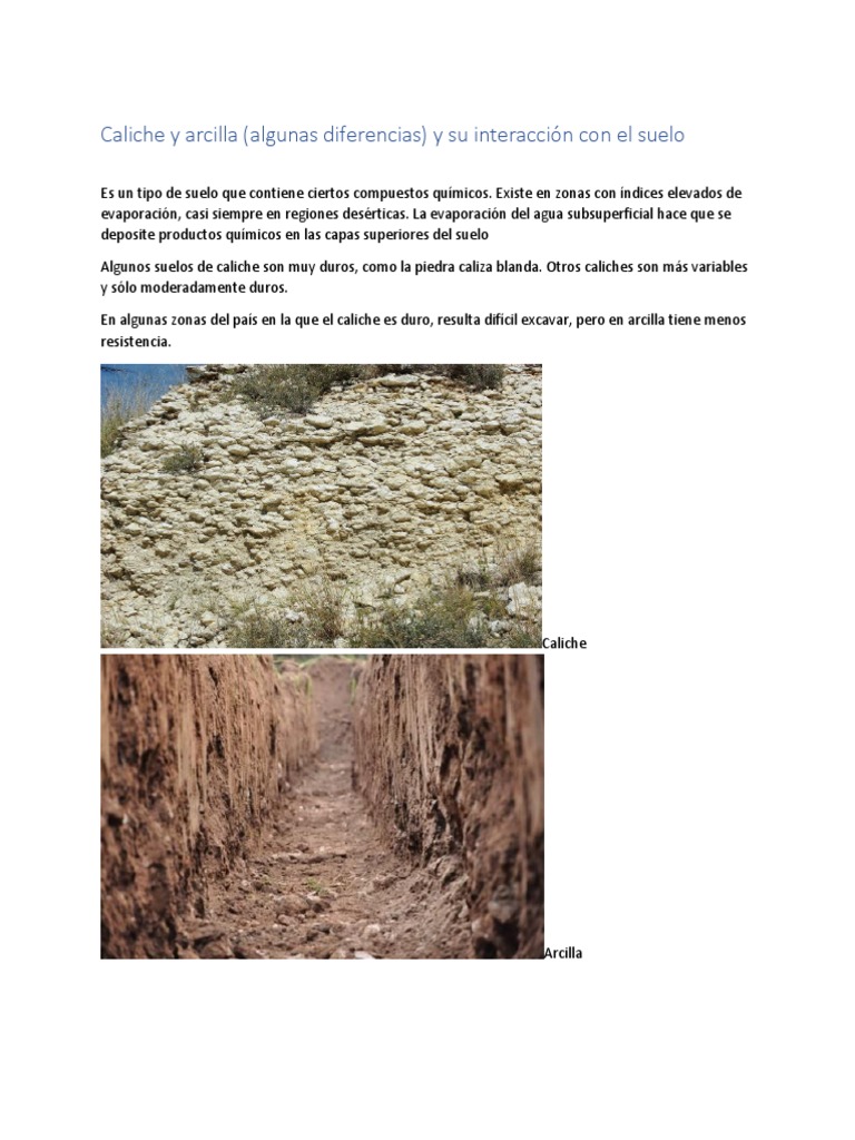 Caliche: características y aplicaciones | PDF | Fundación (Ingeniería ...