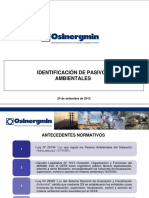 Identificacion de Pasivos Presentados Por Osinergmin a La Oefa-2011-2012
