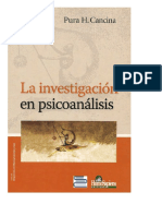 Cancina Pura (2008) - La Investigación en Psicoanálisis