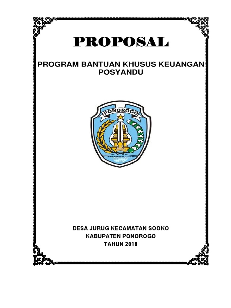 Proposal Posyandu 2018