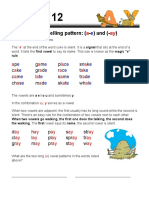 Lesson 12 Vowel Pattern (A-E, Ay) PDF