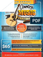 22ND - 25TH March, 2018 Official Program: Horsham Country Music Inc