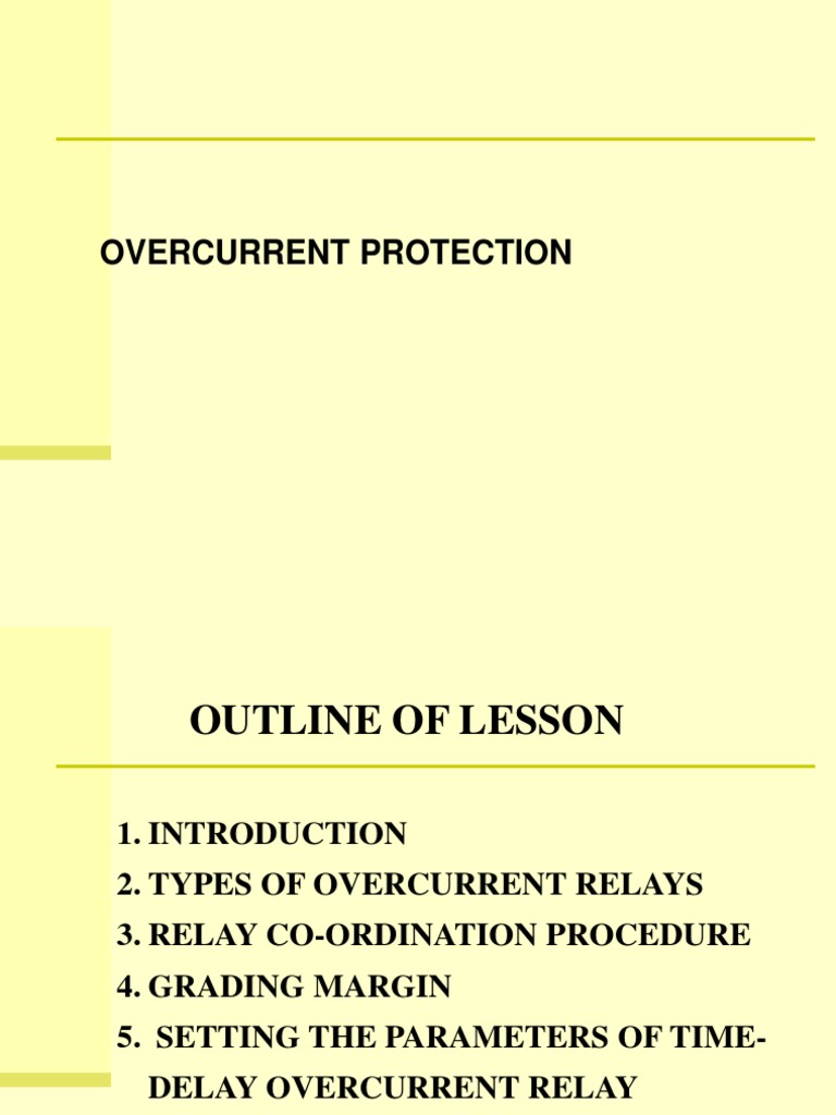 Overcurrent Protection Methods Explained | PDF | Relay | Electric Power ...