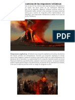 Efectos y Consecuencias de Las Erupciones Volcánicas