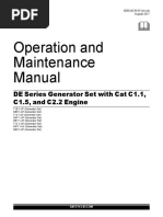 OMM SEBU9236-5 DE Series Generator Set With Cat C1.1, C1.5, and C2.2 Engine Caterpillar