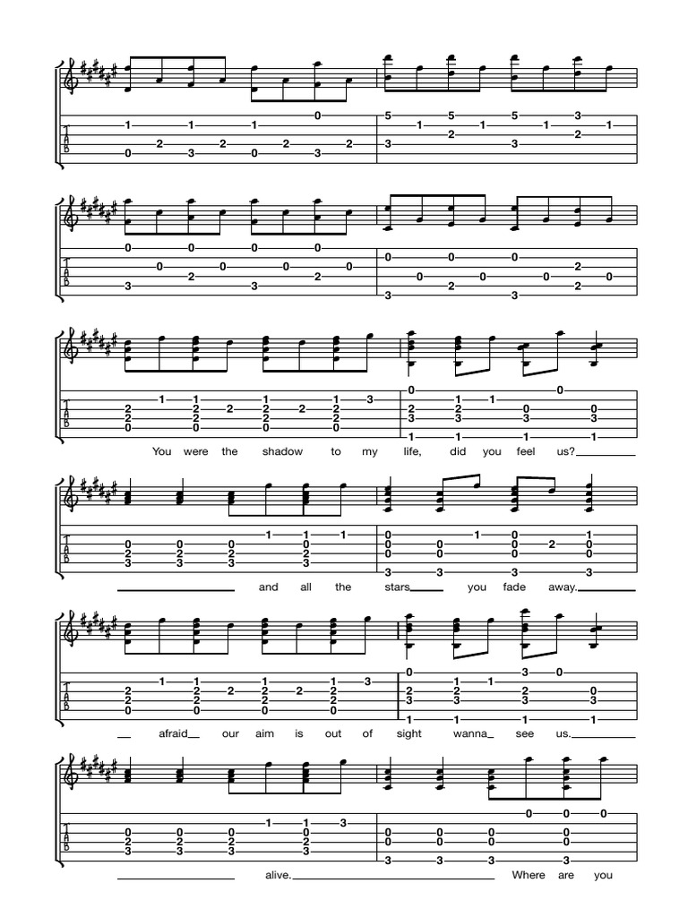 Faded (Fingerstyle) Guitar Tab.pdf Loisirs
