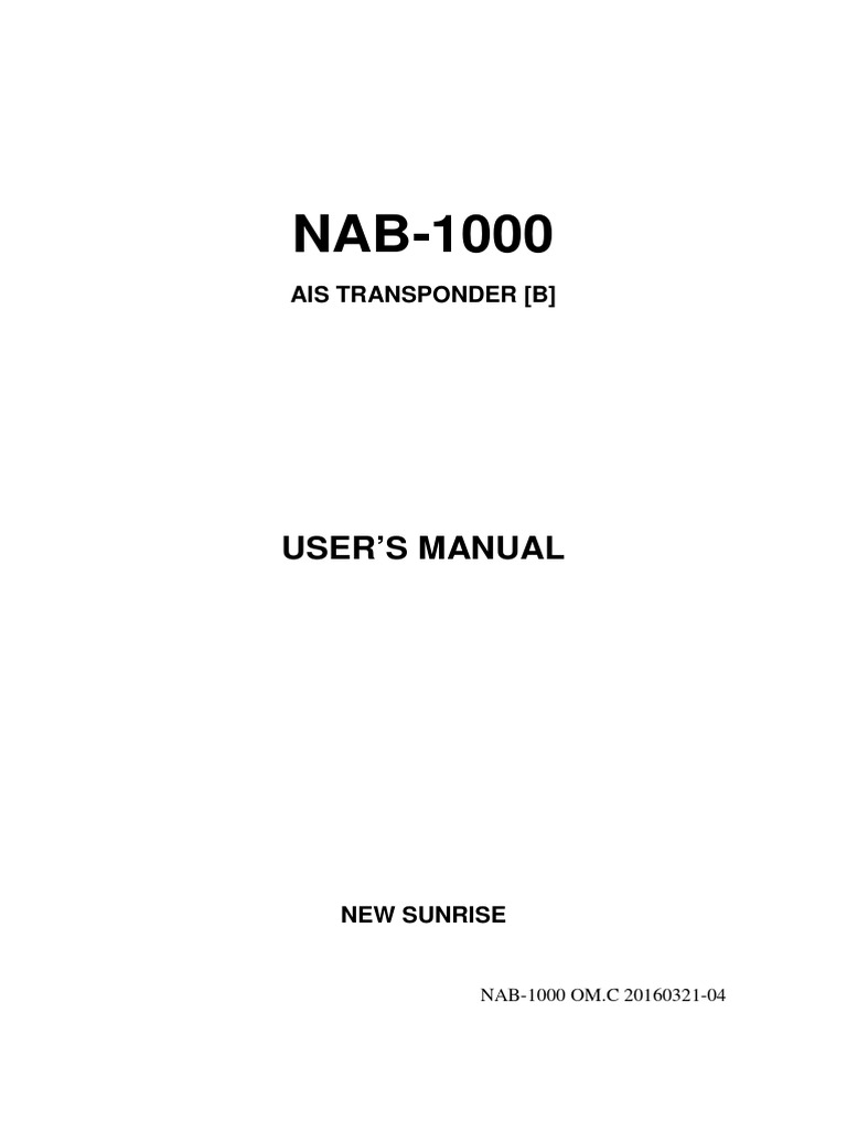 Jrc Ais Jhs-182 User Manual