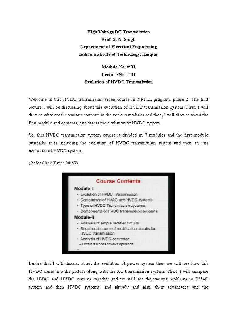 Lec1 1 PDF | PDF | High Voltage Direct Current | Direct Current