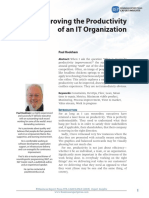 Improving The Productivity of An IT Organization: Paul Hookham