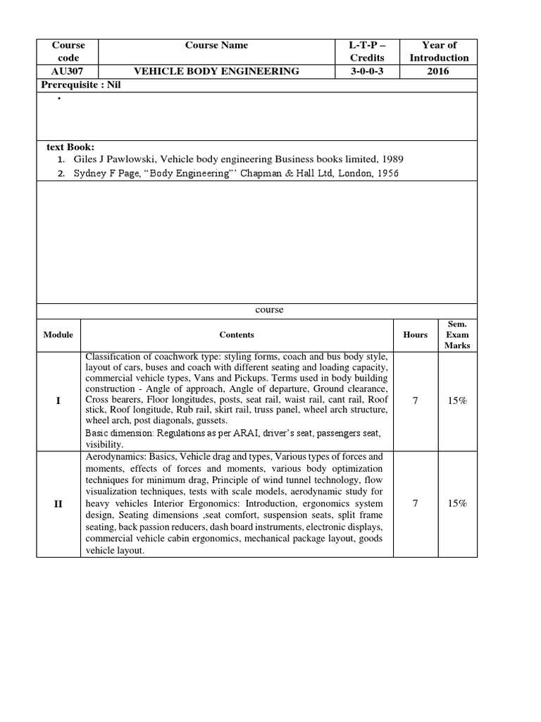 Vehicle Body Engineering PDF StressStrain Analysis Structural Load