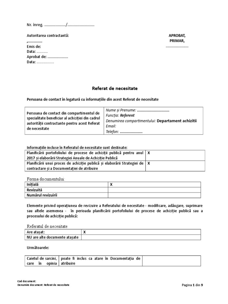 Referat Necesitate Servicii de Curatenie Docx