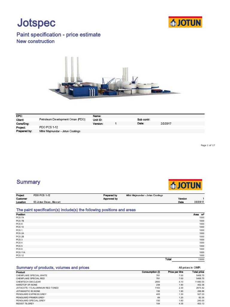 PDO PCS 1-12 Paint Specifications | PDF | Paint | Abrasive