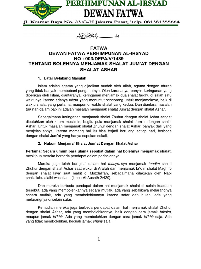 Bacaan Sholat Ashar Ditarik Ke Dzuhur