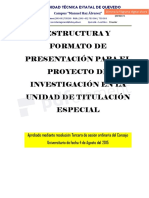 Estructura y Formato de Presentación Proyecto de Investigación Ute (Ocas) - Copiado