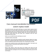 Cara Manual Mendeteksi Kerusakan Sistem Injeksi Mobil